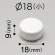 マグエックス　強力カラーマグネット　小　直径１８ｍｍ　白　ＭＦＣＭ－１８－３Ｐ－Ｗ　１パック（３個）2