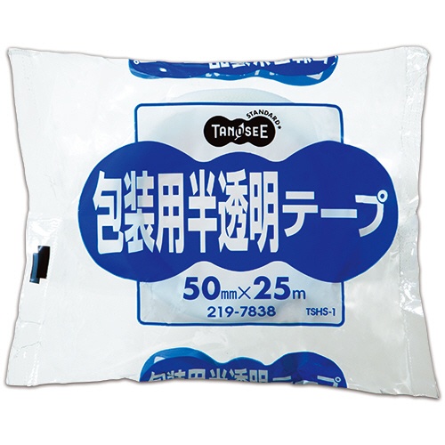 ＴＡＮＯＳＥＥ　包装用半透明テープ　５０ｍｍ×２５ｍ　厚み約０．１８ｍｍ　１巻1