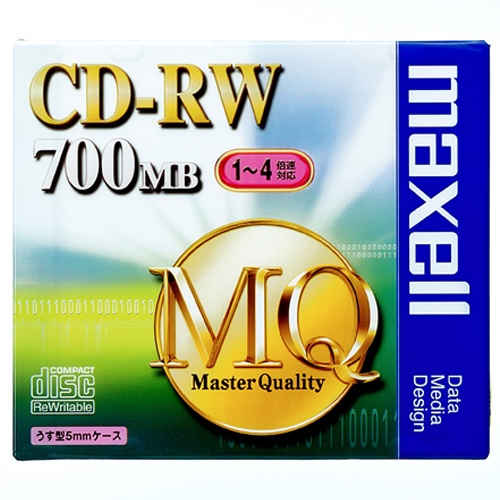 マクセル　データ用ＣＤ－ＲＷ　７００ＭＢ　４倍速　ブランドシルバー　５ｍｍスリムケース　ＣＤＲＷ８０ＭＱ.Ｓ１Ｐ　１枚1