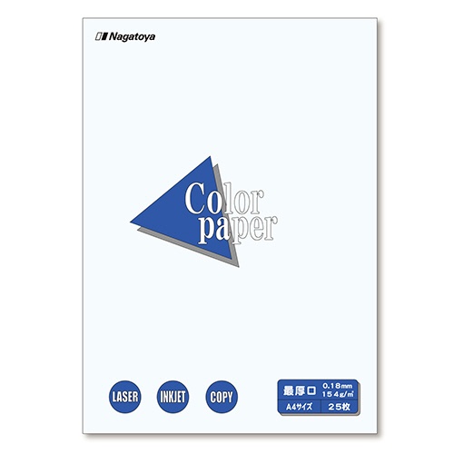 長門屋商店　Ｃｏｌｏｒ　Ｐａｐｅｒ　Ａ４　最厚口　白　ナ－３５０１　１冊（２５枚）1