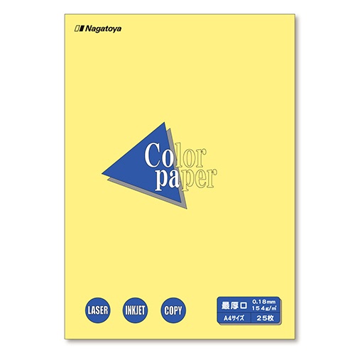 長門屋商店　Ｃｏｌｏｒ　Ｐａｐｅｒ　Ａ４　最厚口　クリーム　ナ－３５０３　１冊（２５枚）1