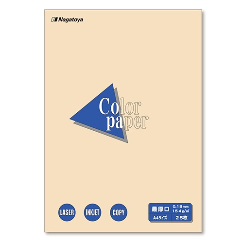 長門屋商店　Ｃｏｌｏｒ　Ｐａｐｅｒ　Ａ４　最厚口　アイボリー　ナ－３５１５　１冊（２５枚）1