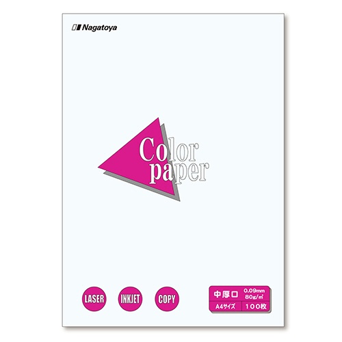 長門屋商店　Ｃｏｌｏｒ　Ｐａｐｅｒ　Ａ４　中厚口　白　ナ－３２０１　１冊（１００枚）1