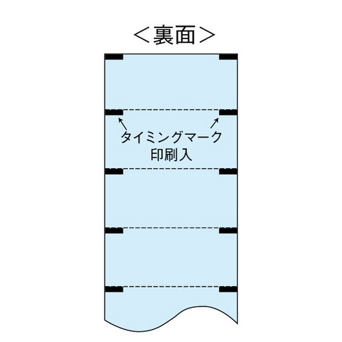 東洋印刷　ナナクリエイト　感熱ロールラベル（医療機関向け）　セパレートタイプ　９４ｍｍ幅　９０×３８ｍｍ　ミシン・裏面マーク入　ＴＨＲ－３Ｅ　１箱（４０００枚：１０００枚×４巻）3
