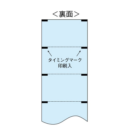 東洋印刷　ナナクリエイト　感熱ロールラベル（医療機関向け）　セパレートタイプ　９９ｍｍ幅　９５×５５ｍｍ　ミシン・裏面マーク入　ＴＨＲ－３Ｇ　１箱（３４００枚：８５０枚×４巻）3
