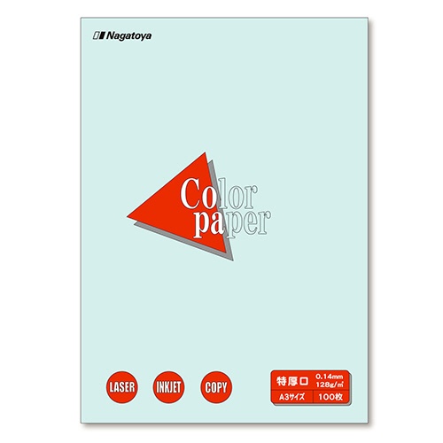 長門屋商店　Ｃｏｌｏｒ　Ｐａｐｅｒ　Ａ３　特厚口　水　ナ－１４１０Ｖ　１冊（１００枚）1