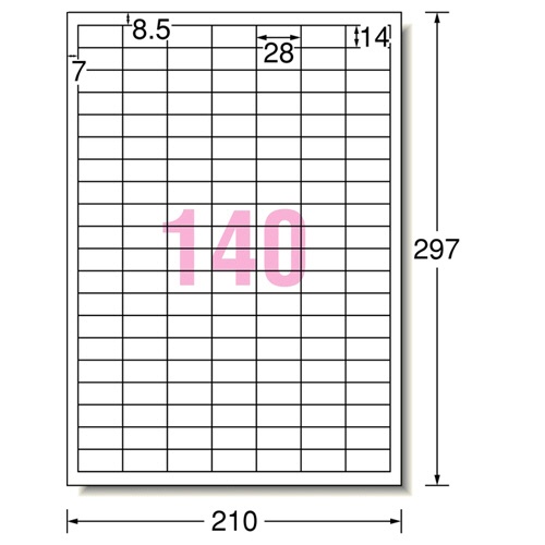 エーワン　ＰＯＰ　ＲＥＶＯＬＵＴＩＯＮ　ＰＯＰ・表示用ラベル［各種プリンタ兼用］　白無地　Ａ４　１４０面　プライス用　５１５９１　１冊（１０シート）2