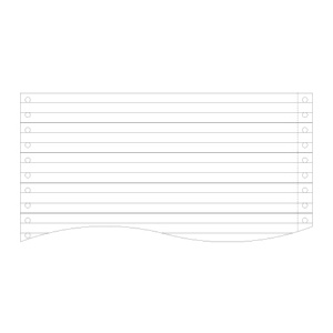 トッパンエッジ　スリーラインフォーム　１５×１１インチ　１Ｐ　古紙再生紙　ＳＮ１５１３　１箱（２０００セット）1