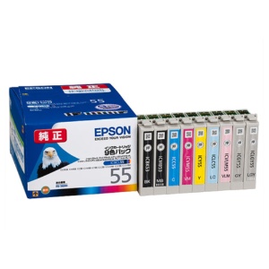エプソン　インクカートリッジ　９色パック　ＩＣ９ＣＬ５５　１箱（９個：各色１個）1