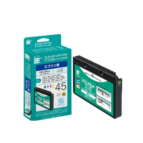 エコリカ　リサイクルインクカートリッジ　（染料）　［エプソン：ＩＣＣＬ４５互換］　ＥＣＩ－Ｅ４５　１個1