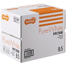 【たのめーる】TANOSEE PPC用紙 Pure White B5 1箱(2500枚:500枚×5冊)の通販