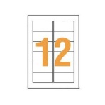 ライオン事務器　ＬＰタックラベル　Ａ４判　４２×８４ｍｍ（１２片入）　ＬＰ－２１２Ｗ５　１箱（１００シート）