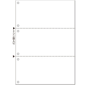 ヒサゴ　マルチプリンタ帳票（エコノミープライス）　Ａ４　白紙　３面　６穴　ＢＰＥ２００５　１箱（２５００枚）