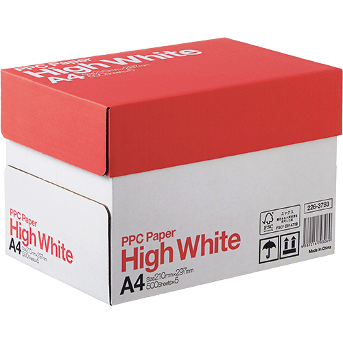 たのめーる】PPC PAPER High White A4 1箱(2500枚:500枚×5冊)の通販