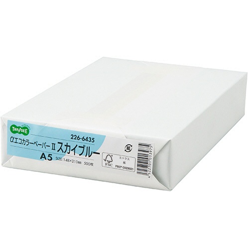 ＴＡＮＯＳＥＥ　αエコカラーペーパーII　Ａ５　スカイブルー　１冊（５００枚）1