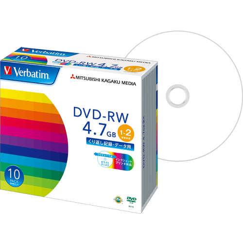 たのめーる】バーベイタム データ用DVD-RW 4.7GB 2倍速 ワイド 