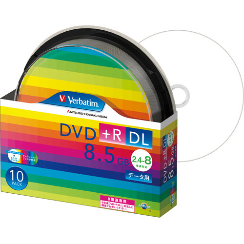 たのめーる バーベイタム データ用dvd R Dl 8 5gb 8倍速 ワイドプリンタブル スピンドルケース Dtr85hp10sv1 1パック 10枚 の通販