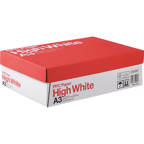 たのめーる】PPC PAPER High White A3 1箱(1500枚:500枚×3冊)の通販