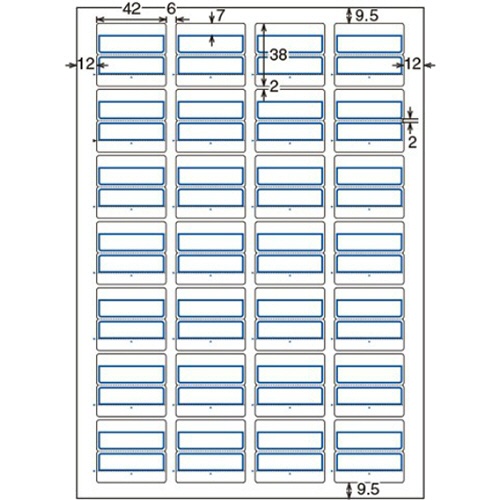 コクヨ　カラーレーザー＆インクジェット用はかどりタックインデックス（強粘着）　Ａ４　２８面（特大）　４２×３８ｍｍ　赤枠　ＫＰＣ－Ｔ６９０Ｒ　１冊（２０シート）2