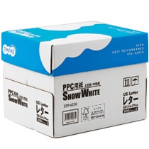 ＴＡＮＯＳＥＥ　ＰＰＣ用紙　ＳＮＯＷ　ＷＨＩＴＥ　ＵＳレターサイズ　１箱（２５００枚：５００枚×５冊）1