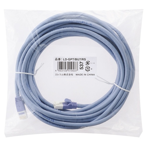 エレコム　Ｃａｔ６対応ツメ折れ防止ＬＡＮケーブル　ブルー　３０ｍ　ＲｏＨＳ指令準拠（１０物質）　ＬＤ－ＧＰＴ／ＢＵ３０／ＲＳ　１本2