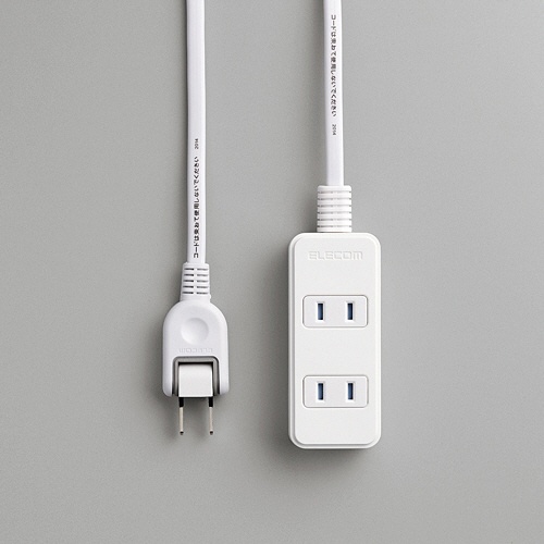 エレコム　ほこりシャッター付き電源タップ　２Ｐ・３個口　ホワイト　１．０ｍ　Ｔ－ＳＴ０２－２２３１０ＷＨ　１個2