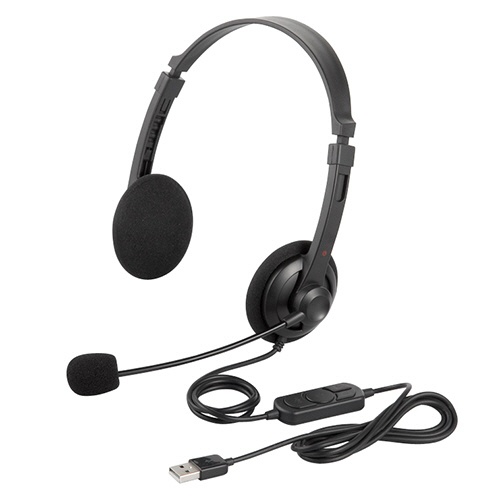 バッファロー　両耳ヘッドバンド式ヘッドセット　ブラック　ＢＳＨＳＵＨ１２ＢＫ　１個1
