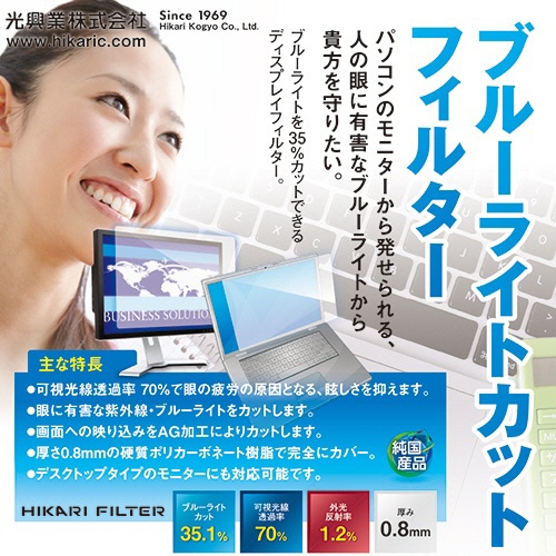 光興業　ブルーライトカットフィルター　１２．５インチ（１６：９）用　ＬＥＤＷ－１２５　１枚2
