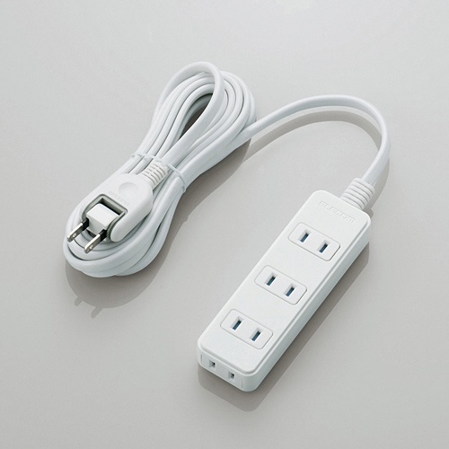 エレコム　ほこりシャッター付き電源タップ　２Ｐ・４個口　ホワイト　３．０ｍ　Ｔ－ＳＴ０２－２２４３０ＷＨ　１個1