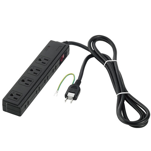 バッファロー　２／３ピン式電源タップ　４＋４個口タイプ　雷サージ防止／集中スイッチ付　ブラック　２ｍ　ＢＳＴＡＰＳＤＣ８２０ＢＫ　１個1