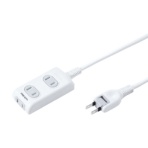 サンワサプライ　火災予防安全タップ　ホコリ防止シャッター付　２Ｐ・３個口　ＴＡＰ－ＴＳＨ