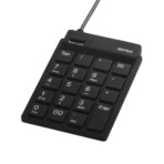 バッファロー　スリムテンキーボード　ＵＳＢ２．０ハブ（２ポート）／Ｔａｂキー付　ブラック　ＢＳＴＫＨ０８ＢＫ　１個