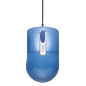バッファロー　有線光学式マウス　静音　３ボタン　Ｍサイズ　ブルー　ＢＳＭＯＵ２７ＳＭＢＬ　１個1