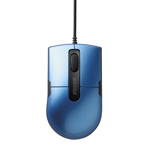 バッファロー　有線ＢｌｕｅＬＥＤマウス　静音　３ボタン　Ｓサイズ　ブルー　ＢＳＭＢＵ２６ＳＳＢＬ　１個1