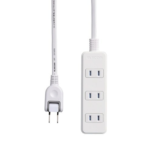 エレコム　ほこりシャッター付き電源タップ　２Ｐ・４個口　ホワイト　５．０ｍ　Ｔ－ＳＴ０２－２２４５０ＷＨ　１個2