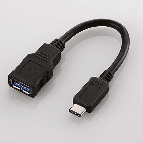 たのめーる】エレコム Type-C変換ケーブル ブラック USB3-AFCM01BK 1本