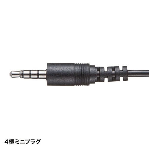 サンワサプライ　４極対応ヘッドセット　片耳タイプ　シルバー　ＭＭ－ＨＳ４０２ＳＶ　１個4