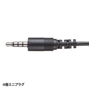 サンワサプライ　４極対応ヘッドセット　片耳タイプ　シルバー　ＭＭ－ＨＳ４０２ＳＶ　１個4
