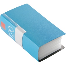 バッファロー　ＣＤ／ＤＶＤファイルケース　ブックタイプ　１２０枚収納　ブルー　ＢＳＣＤ０１Ｆ１２０ＢＬ　１個
