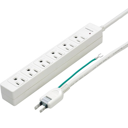 ヤザワ　３Ｐマグネットタップ　６個口　２ｍ　白　Ｙ０２ＪＫＰ６０２ＷＨ　１個1