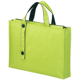 リヒトラブ　キャリングバッグ（２ウェイタイプ）　Ｂ４　縦３００×横４００×厚さ８０ｍｍ　黄緑　Ａ－７６５１－６　１個