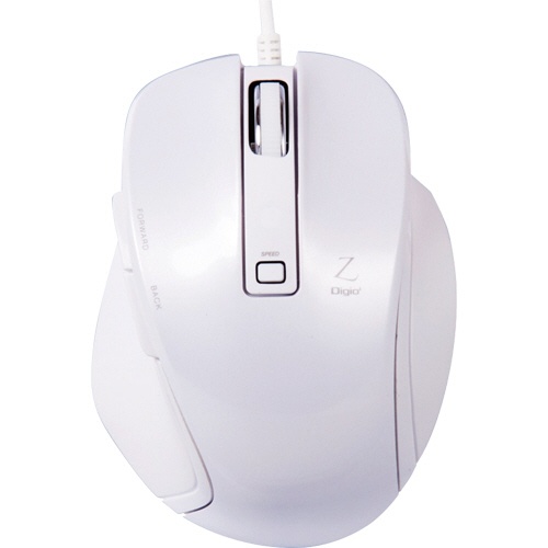 ナカバヤシ　小型有線　５ボタンＢｌｕｅＬＥＤマウス　ホワイト　ＭＵＳ－ＵＫＦ１２０Ｗ　１個1