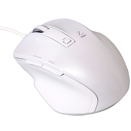 ナカバヤシ　小型有線　５ボタンＢｌｕｅＬＥＤマウス　ホワイト　ＭＵＳ－ＵＫＦ１２０Ｗ　１個2