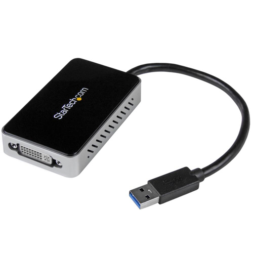 【クリックで詳細表示】StarTech USB 3.0-DVI変換アダプタ(USBポートx1付き) 外付けディスプレイ増設アダプタ USB32DVIEH 1個 USB32DVIEH