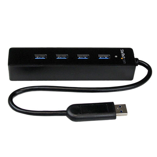 【クリックで詳細表示】StarTech.com 4ポート SuperSpeed USB3.0ハブ ブラック ST4300PBU3 1個 ST4300PBU3
