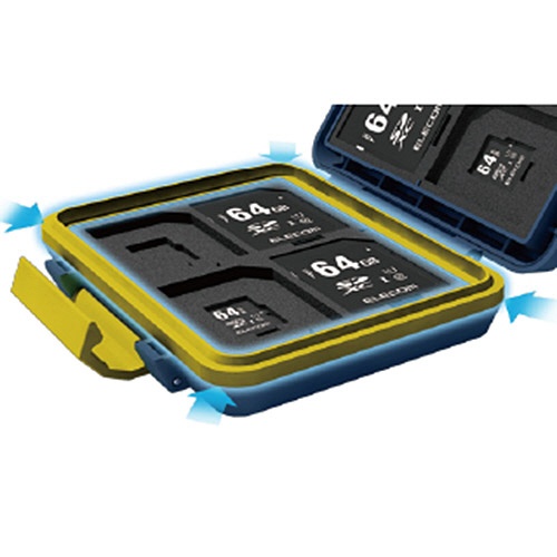 エレコム　ＳＤ／ｍｉｃｒｏＳＤカードケース　耐衝撃　カーキ　ＣＭＣ－ＳＤＣＨＤ０１ＧＮ　１個3