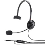 バッファロー　片耳ヘッドバンド式ヘッドセット　４極　ブラック　ＢＳＨＳＨＣＭ１００ＢＫ　１個