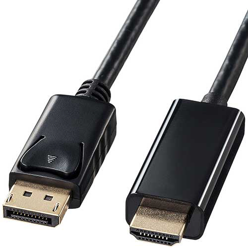 たのめーる】サンワサプライ DisplayPort-HDMI変換ケーブル ブラック