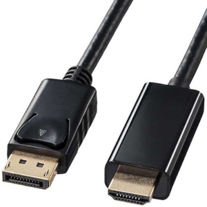 【たのめーる】サンワサプライ DisplayPort-HDMI変換ケーブル ブラック 2m KC-DPHDA20 1本の通販