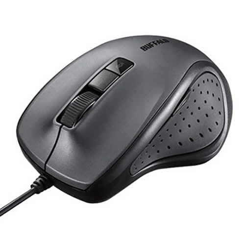 バッファロー　有線　ＢｌｕｅＬＥＤ　光学式マウス　静音　５ボタン　ブラック　ＢＳＭＢＵ３００ＢＫ　１個1